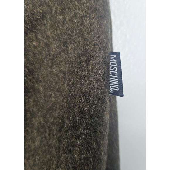 Vtg MOSCHINO Jeans Wool Trouser Pants Women's 8 Embroidered Ankle Slits Green - Picture 10 of 14